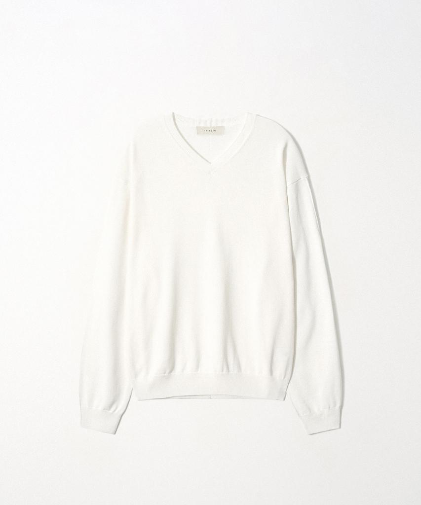 EZIO Essential V-Neck Knit_Ivory