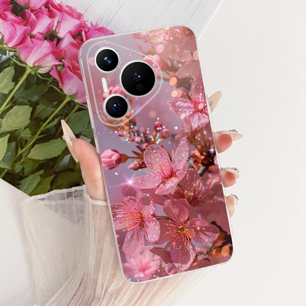 Für Huawei Pura 70 Klare Hülle Ästhetisch Luxuriös Niedlich Mode Blumen Lustig Bemalte Hülle Für Huawei ADY-LX9 ADY-AL00