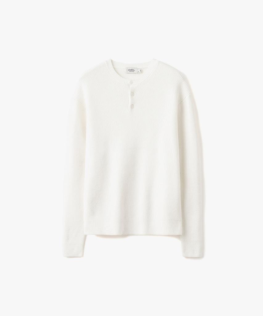 COSTUME O’CLOCK Daily Slim Fit Henley Neck Knit 6 Color Cooskt075