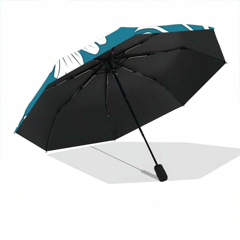 1pc Tropical Flowers Automatic Open/close Folding Umbrella, Compact Portable Travel Umbrella, Cute Umbrella, Durable Construction Yy260328012