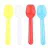 Lot de 50 cuillères à dessert en plastique pour glaces, cuillères familiales, cuillères à soupe en plastique, cuillères de dégustation mignonnes, idéales pour les couverts de fête