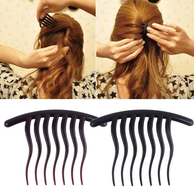 Black Hairpins for Girl Hair Fork Women Ponytail Hair Combs Volume Inserts Hair Clip Hair Styling Tool Bouffant Hair Accessories