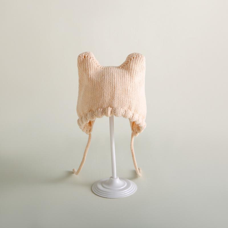 Nuovo cappello da bambino simpatico cartone animato orecchie tinta unita morbido cotone cappelli da neonato bambino ragazzo ragazza protezione calda berretti da lavoro a maglia