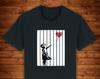 Banksy Girl with Balloon T Shirt: Urban Street Art, Organic Cotton