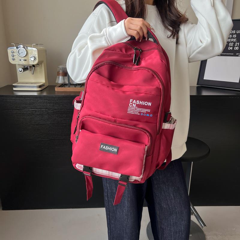 Schoolbag Large Capacity Simple Backpack New Korean Version Student Fashion Lightweight Schoolbag Casual Versatile Sports Backpack Wholesale