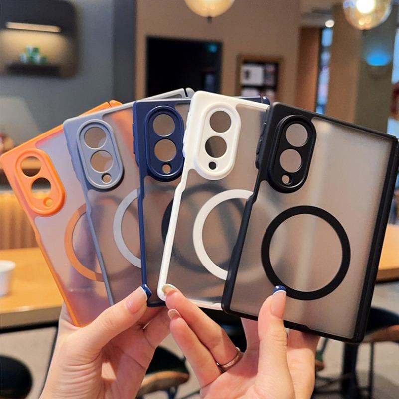 Luxury Matte Skin Feel Hinge Protection for Magsafe Case for Samsung Galaxy Z Fold 8 Wide 7 6 5 Fold8 Ultra Shockproof Cover