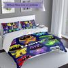 Set Biancheria da Letto 3 Pezzi Critters Sorridenti con Nome Personalizzato, Include 1 Copripiumino e 2 Federe, Arredo Camera da Letto per Tutte le Stagioni