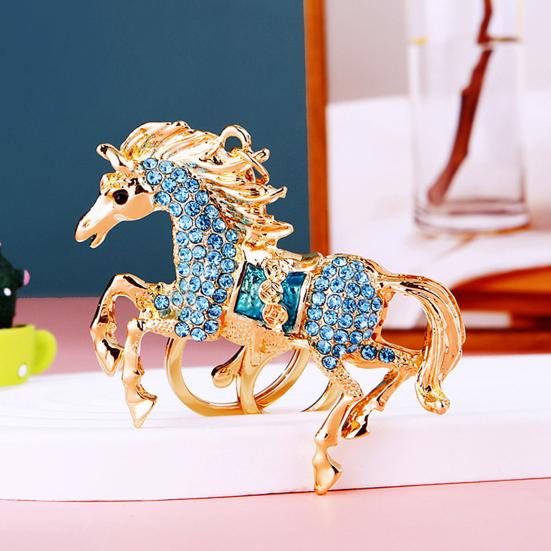 Breloc 2026 Anul Calului Breloc Cal cu Strassuri Strălucitoare Design Animal Cal Breloc Charm pentru Geantă Accesoriu