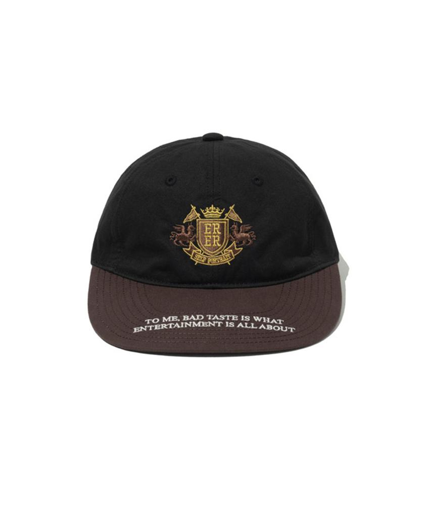 ERER Stickerei-Detail Colorblock Snapback Schwarz Braun