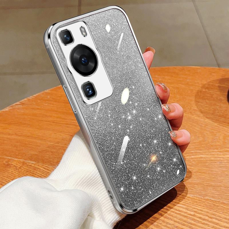 Fashion Plating Gradient Glitter Case For Huawei P60 P50 Pro P40 P30 Lite P Smart 2021 Y7A Y9A Y9S Y9 2019 Silicone Back Cover