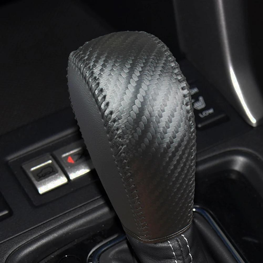 Car PU Leather Gear Shift Knob Cover Handball Trim For Subaru Forester 13-18 CROSSTREK 13-14 Subaru XV 12-17 Subaru LEVORG 14-16