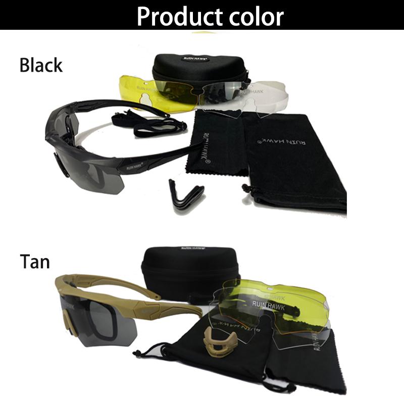 Tactical Shooting Glasses Anti Fog With Moypia Frame Outdoor Sport Airsoft Hunting Hiking Goggles Military Sunglasses