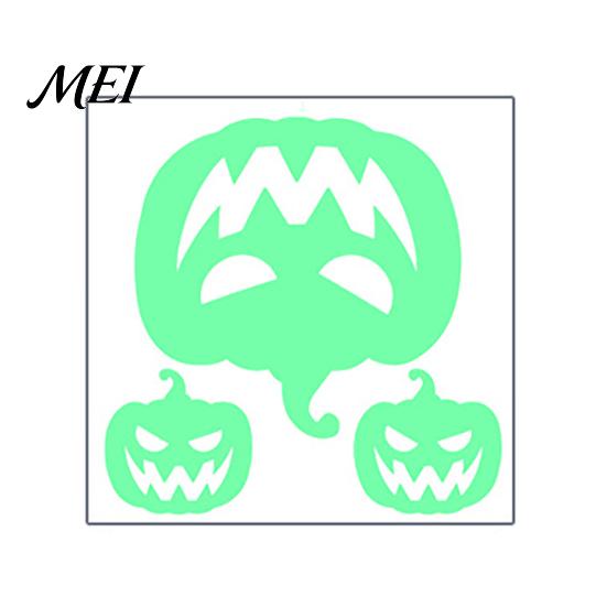 Spooky Night Atmosphere Decor Halloween Glow In The Dark Wall Stickers, Luminous Ghost Hand And Bat Removable PVC Stickers Decals, Horror Theme