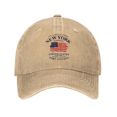 Fashion Cotton New York Manhattan USA Flag Baseball Cap for Unisex Women Personalized Adjustable Unisex American Dad Hat Hip Hop
