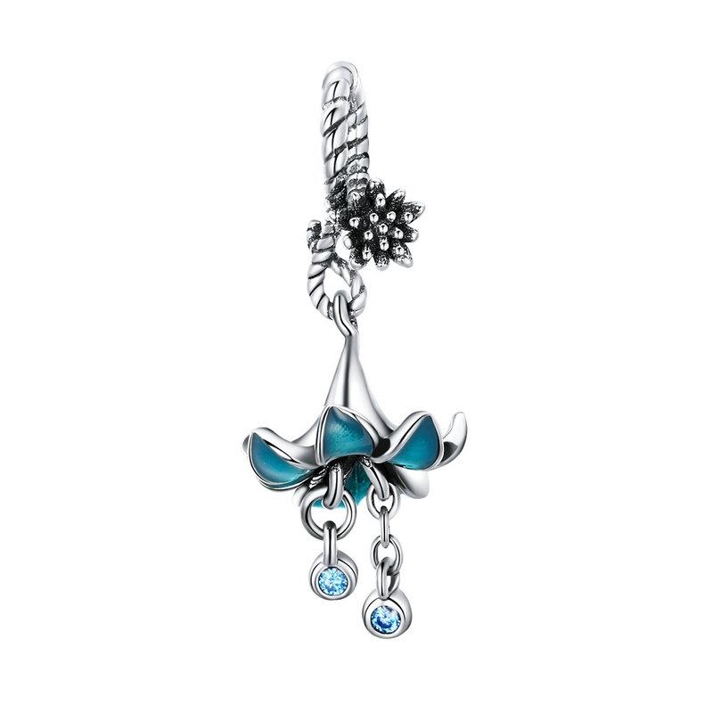 WOSTU Daisy Flower Series Charms 925 Silver Spacer Beads Dangle Charms Fit Bracelets DIY Jewelry