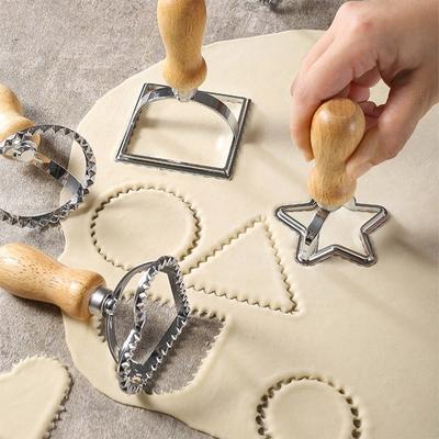 Cortador de Galletas para Hornear Molde para Hacer Galletas Herramientas Rueda Cortadora de Pizza Moldes Aleación de Aluminio Herramientas para Ravioles y Pasta Cortadores Cuadrados