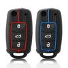 Car Key Cover Case Silicone Shell For Volkswagen VW Polo Golf Passat Tiguan Beetle Caddy T5 Up Eos Skoda Octavia Seat Leon Altea