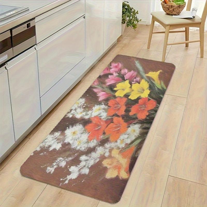 1PC Scandinavian Patriotism Kitchen Rug Non-Slip Door Mat Pop Design Bathroom Rug Bath Mat Carpet for Home Sink Laundry Decor