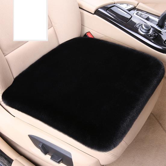 Ensemble de coussins de siège de voiture en peluche épaisse, conception antidérapante, évacuation de l'humidité, installation facile, housses de siège avant et arrière douces et moelleuses