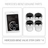 CQJ1 4pcs/set Wheel Tire Valve Stem Cap Dust Cover For Mercedes-Benz C-Class W202 W203 W204 E-Class W221 Interior Mouldings