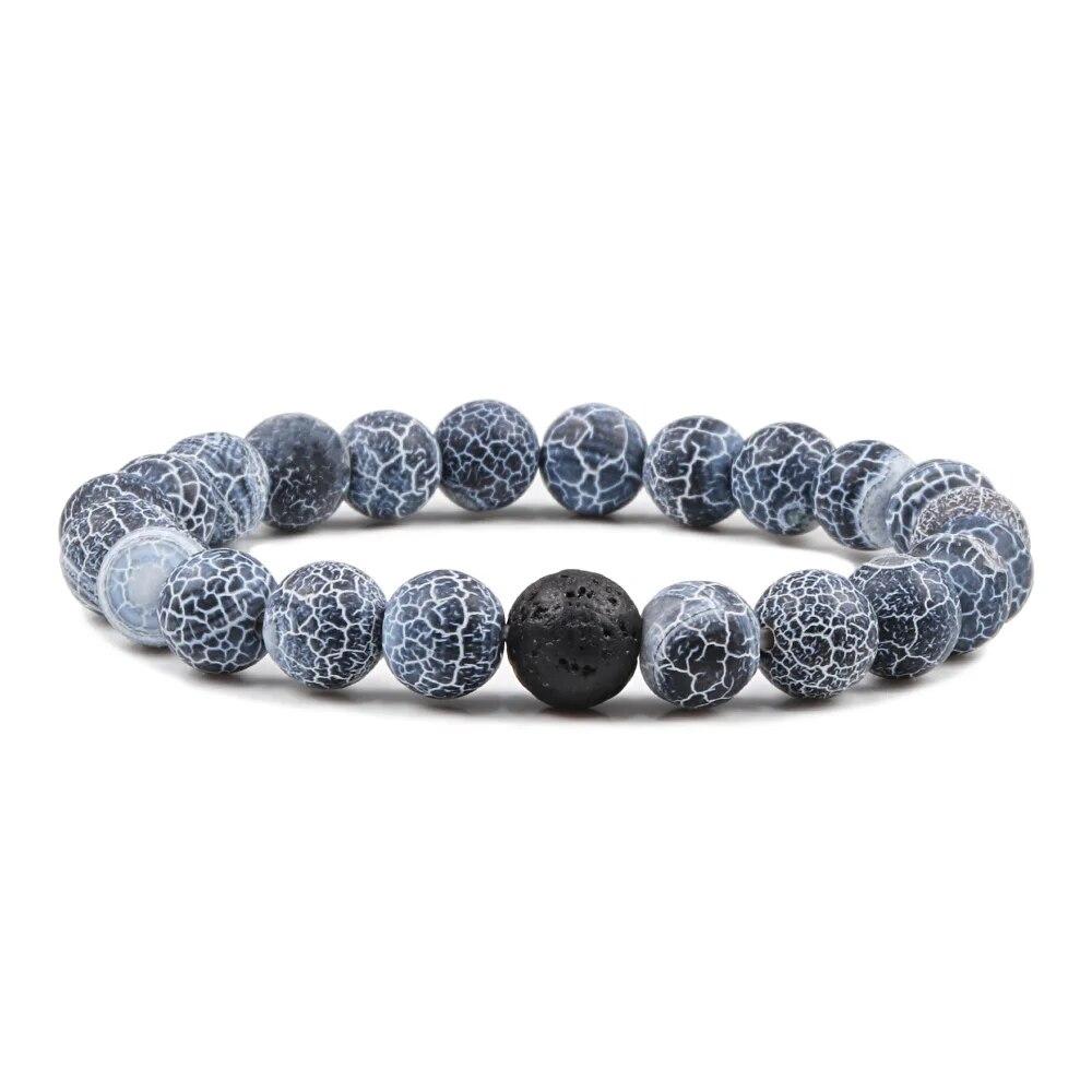 1-2PCS kralen armbanden armbanden set natuurlijke lavasteen koppels afstand energie elastische touw mannen vrouwen beste vriend sieraden cadeau