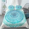 Mandala Duvet Cover Set Blue Pink Boho Chic Bedspreads Romantic Bedclothes Bohemian Bedding Set King Polyester Comforter Cover