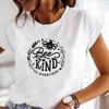 (Asiatisk storlek) Damtryck Lady T-shirt Bi Bokstav Trend Söt Topp Kläder Vardaglig Kortärmad Mode T-shirt Kvinnlig Grafisk T-shirt