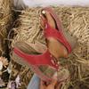 Fashion Woman Slippers Leather Non-Slip Soft Platform Shoes Flip Flops Summer Wedge Sandals Lightweight Orthopedic Slippers Slides Women