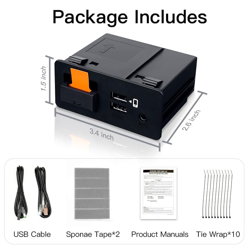 CARABC Carplay Adapter Compatible with Mazda 2/3/6/CX3/CX5/CX9/MX5/FIAT 124 2014-2021, Compatible