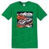 Racing Car Mountain Adventure Graphic T Shirt Cool Car Tee for Drivers