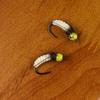ICERIO Cyclops Brass Bead Head Caddis Bug Nymph, Realistic Silicone Segmented Body, Fast Sinking Trout Fishing Fly for Euro Nymphing