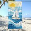 Sunset Sailboat Beach Towel Patterned Sunscreen And Windproof Suitable For Swimming Pool Camping Travel