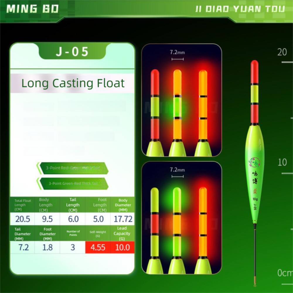 Indicator Electronic Fishing Float 2 Light Slip Drift Tube Light Float Buoy Strike Long Tail Rock Fishing Floats Night Fishing
