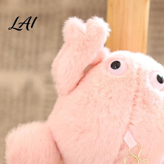 Small Animal Plushie Pendant Cute Frog Plush Keychain Soft Stuffed with Raised Paw Cartoon Gift for Kids Bag Charm Backpack Mini Doll Adults
