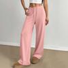 Women Loose Fit Casual Wide Leg Lounge Pants Quick Dry Soft Stretchy Yoga Trousers with Adjustable Waist Drawstring for Relaxed Comfort