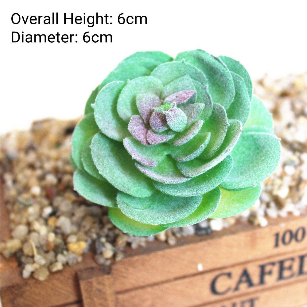 Grünes Beflocktes Künstliches Sukkulenten Pflanzen Heim Schlafzimmer Wohnzimmer Deko Kunstpflanzen DIY Blumenarrangement plante artificielle