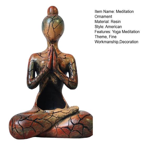Yoga Meditation Figurine Abstract Sitting Women Resin Statue Sculpture Indoor Outdoor Yoga Room Zen Decoration Ornament