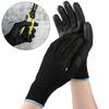 1/6 Paires Gants de Travail Noirs Antidérapants en PU Polyuréthane Protection du Travail Enduits
