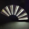 LED Folding Hand Fan Chinese Handheld Performances Glowing Fan Dancing Props Decorations for Bar Night Club Party Gifts