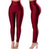 Women Yoga Pants Solid Color Hip Lift Skinny High Stretch Trousers Spring Autumn Slim Fit Seamless Running Fitness Ankle Length Leggings Gym Clothes