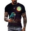 Creative Animal Owl γραφικά μπλουζάκια Ανδρική Μόδα Casual Interest Τρισδιάστατη τυπωμένη προσωπικότητα με κοντό μανίκι μπλουζάκια με στρογγυλή λαιμόκοψη