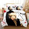 Ensemble de literie Lady Gaga Impression 3D Garçons Filles Taille Twin Queen King Housse de couette Taie d'oreiller Lit Garçons Adulte Textile de maison