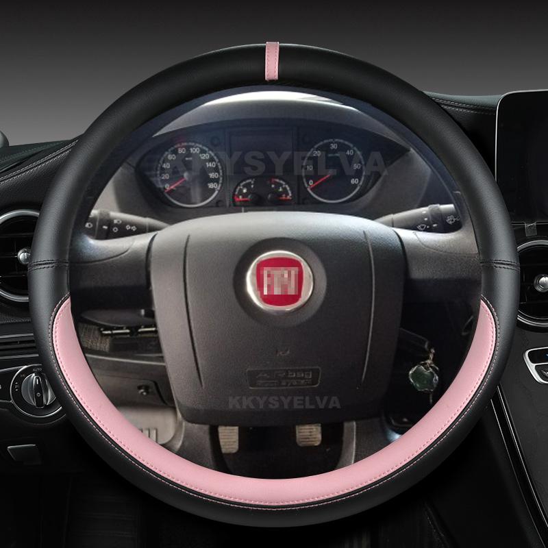 Microfiber Leather Car Steering Wheel Cover For Fiat Ducato Peugeot Boxer Citroen Jumper Relais Ram Promaster Auto Accessories
