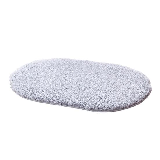 Oval Bath Mat Thick Super Absorbent Plush Area Rug Shaggy Carpet Anti-Slip Backing Machine Washable Soft Bathroom Floor Mat