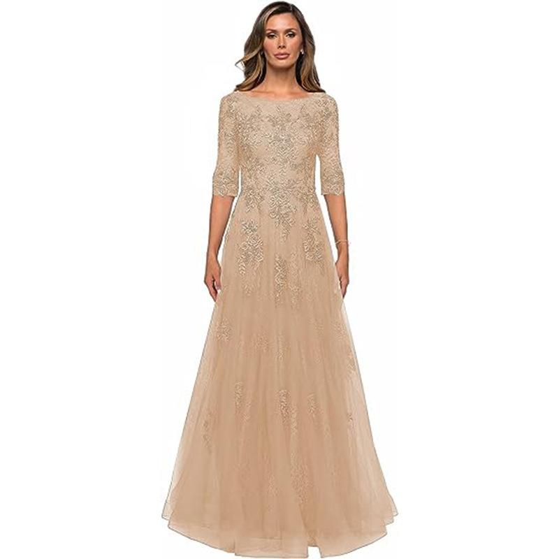 Evening Dress Elegant Lace Bridal Dress Women's Formal Sleeve Aunt Dress Dress