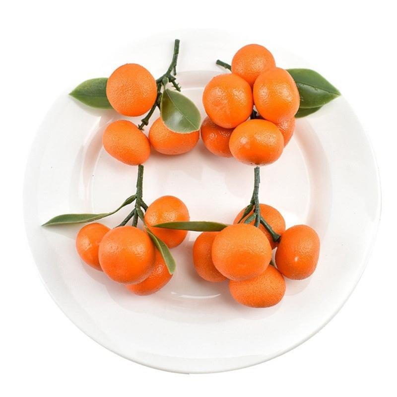 Artificial Tangerine Realistic Foams Fruit Tangerine Simulation Tangerine Photography Props for Parties Decorations