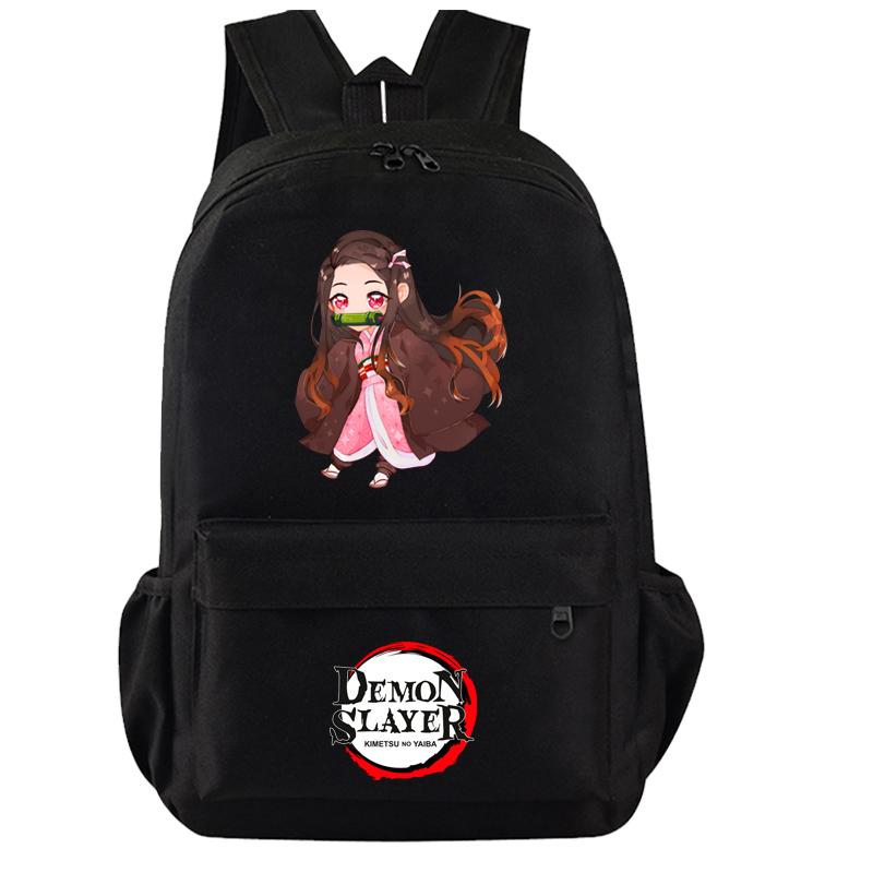 Mochila Anime Demon Slayer para meninos e meninas, mochila escolar infantil de volta às aulas, mochila Kawaii Goku Bulma, bolsas leves