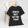 Heren Grappig Slogan Grafisch T-shirt Wit Jongen van het Jaar Meme Tee Streetwear Oversized Unisex Katoen