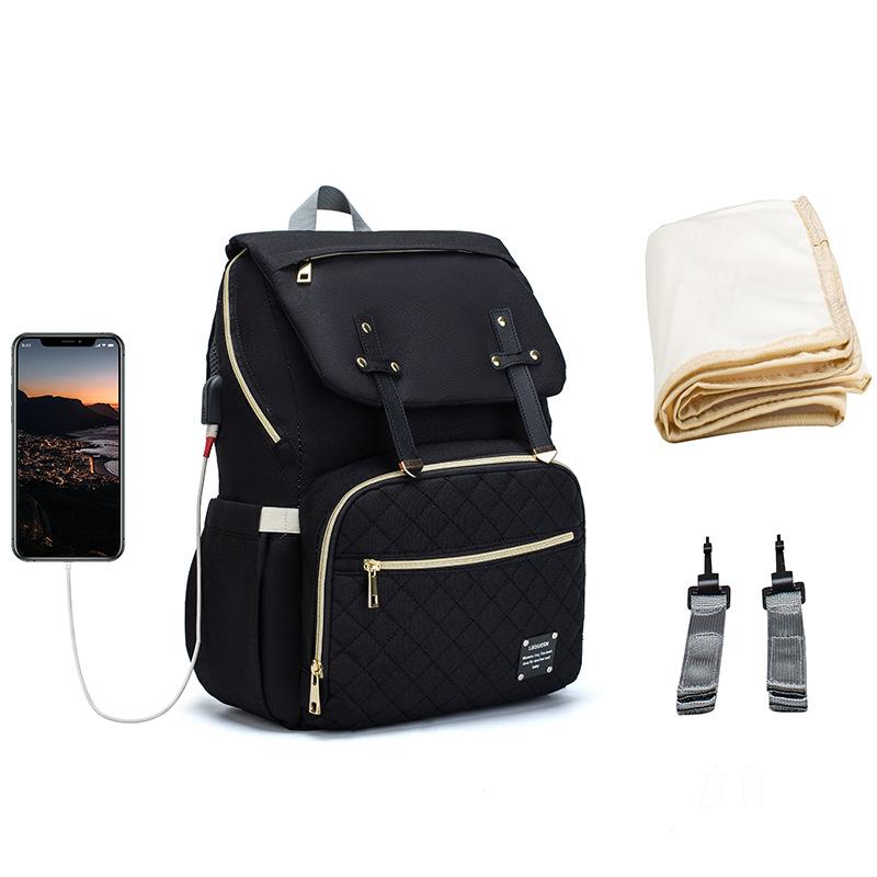 LEQUEEN Diaper Bag Baby Care Stroller Bag Multi Function Large Capacity Nappy Bag Organizer with Changing Pad Backpack Mommy Bag