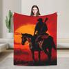 Warm Soft Blanket Travel Office Arthur Morgan RDR 2 West Cowboy Vintage Bedding Throws Flannel Bedspread For Sofa Bed Cover